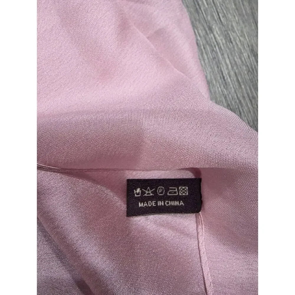 Pink Soft Drape 100% Silk Scarf One size A008270